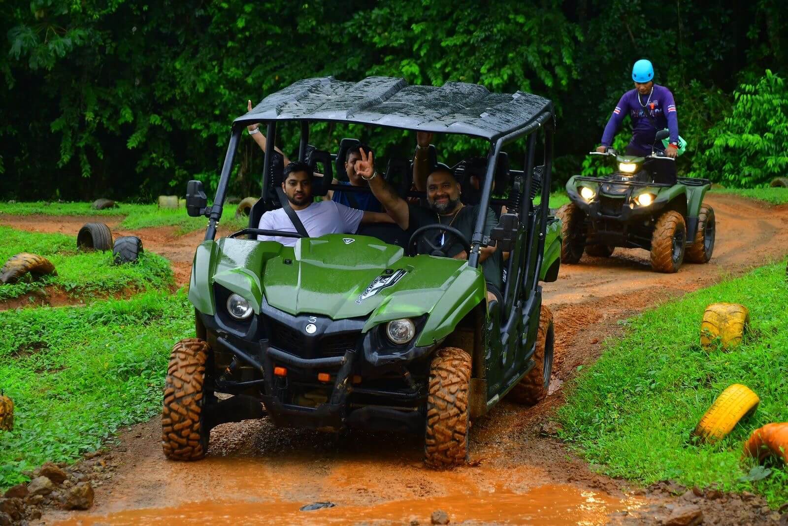 Exploring off-road trails in the Costa Rican rainforest. Exploring off-road trails in the Costa Rican rainforest.