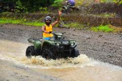 Exploring off-road trails in the Costa Rican rainforest.