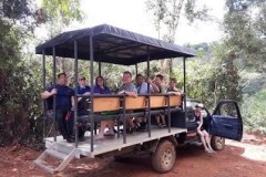 Off-road transportation through the jungle on the way to the waterfall.