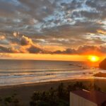 Sunset at Jaco Beach, Costa Rica, along the Pacific coast